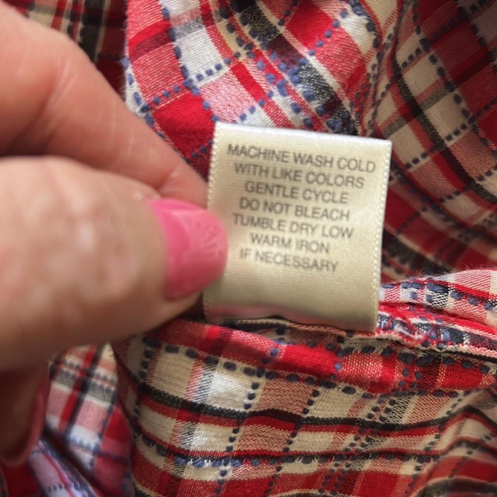 Red, White and Blue Plaid Shirt - Picture 16 of 16